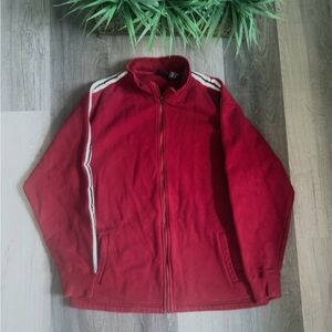 Vintage Full Zip Track Jacket Stripes Men’s Size XL Retro Athletic Y2K Cotton